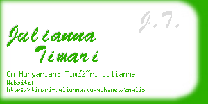 julianna timari business card